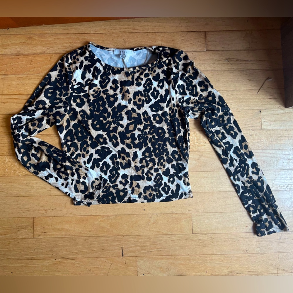 Brand new leopard print long sleeve top
